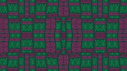 Colorful African fabric, green and purple colors 