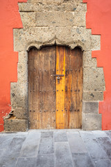old door in wall