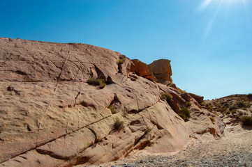 red rocks in the desert valley of fire