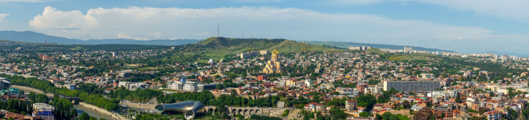 Fototapeta na wymiar The Panoramic View Of Tbilisi, Georgia
