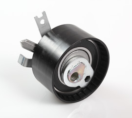 Tensioner Pulley. Isolated on white background.