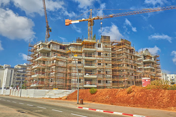 Fototapeta premium Construction of a residential area.