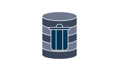 Database delete icon for removing data
