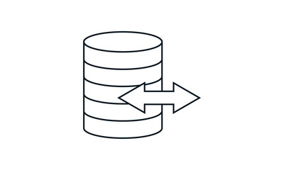Data exchange icon for data synchronization