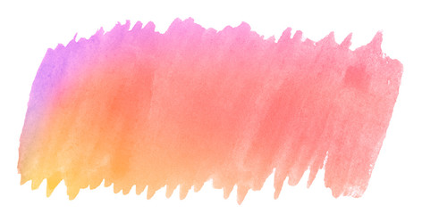 Multicolor watercolor in pastel colors with a smooth transition of the gradient. Isolated place with divorces and borders. Frame with copy space for text.