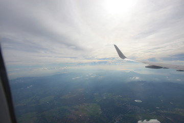 Fototapeta premium view from airplane window