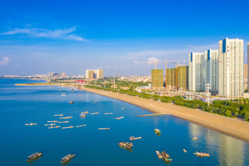 Fototapeta na wymiar Coastal cityscape of Guangxi, China