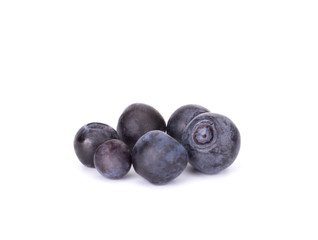 Fresh blueberry from forest isolated on white background