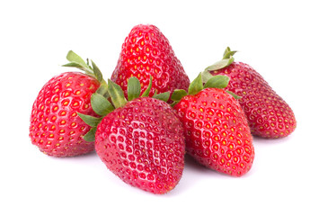 Fresh Strawberry isolated on white background closeup