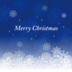 Naklejka na ściany i meble おしゃれな雪の結晶のクリスマスカード背景素材