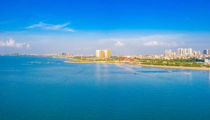Fototapeta premium Coastal cityscape of Guangxi, China