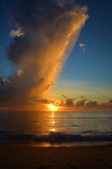 Spectacular Sunrise, after a partly cloudy dawn