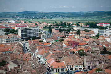 Obraz premium Street view of Sibiu old town 