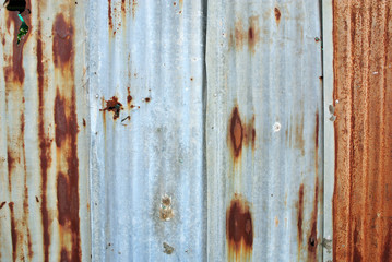 Rusted galvanized iron plate