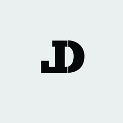 JD or DJ letter creative logo icon vector free