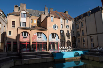 Fototapeta na wymiar House in the city of Metz on the banks of the Moselle River