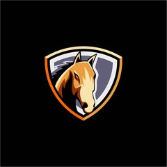 horse mascot logo vector