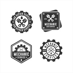 Mechanic Service Repair Logos Design