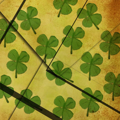 seamless clover watercolor background