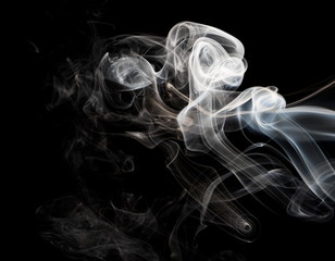 Smoke on black background