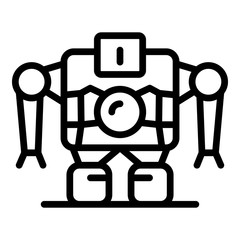 Robot machine icon. Outline robot machine vector icon for web design isolated on white background
