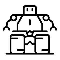 Technology robot icon. Outline technology robot vector icon for web design isolated on white background