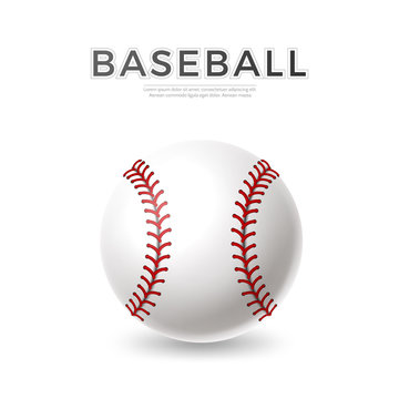 Vector realistic baseball ball for betting promo