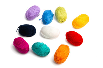 skeins of yarn isolated