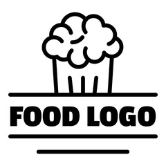 Home food logo. Outline home food vector logo for web design isolated on white background