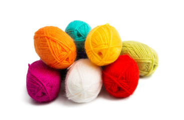skeins of yarn isolated