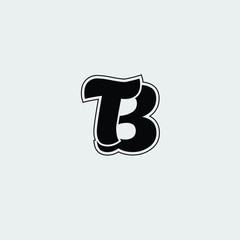 TB initials letters logo icon vector free 