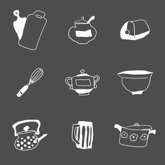 a small selection of everything for the kitchen doodles drawings