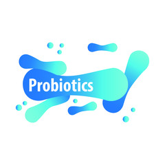 Probiotics bacteria logo design. Isolated vector illustration.