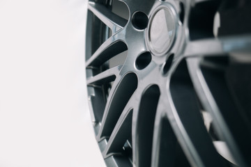 Car rims close up isolated