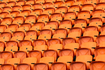 Fototapeta premium Row a chair in an outdoor stadium.