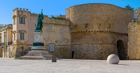 Martyrs statue in Cavour square in Otranto village