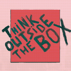 Thinking outside the box conceptual illustration