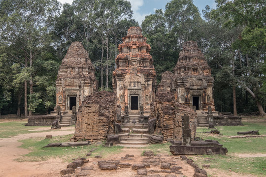 Prey Ko a small pre angkorian temple near Siem Reap, Cambodia 