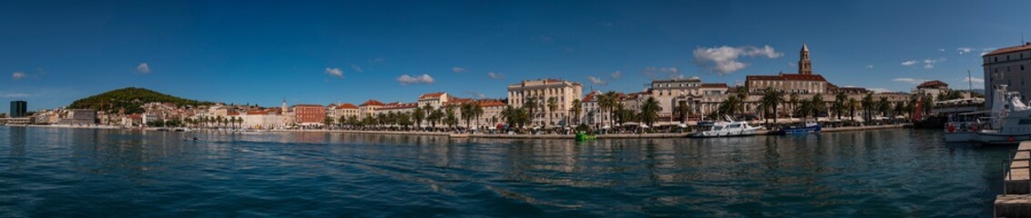 Fototapeta na wymiar Harbour area in old town Split, Croatia