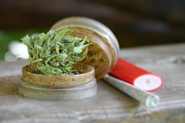 Weed Grinder Still Life Close Up