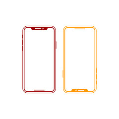 mobile phone logo icon template, iphone vector element