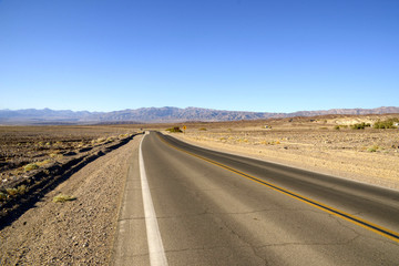 The long hot road in the death valley national park