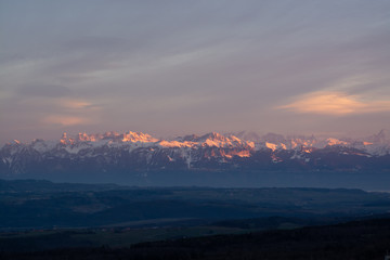 Mont blanc in the alpes