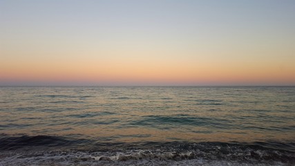 sunset over the mediterranean sea