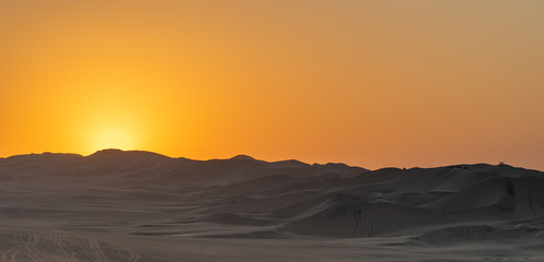 Fototapeta na wymiar Desert sunset Peru