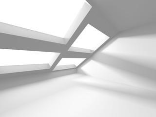 Futuristic White Architecture Design Background