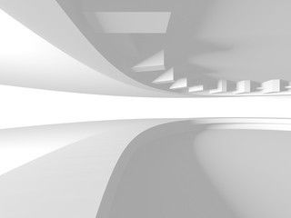 Futuristic White Architecture Design Background