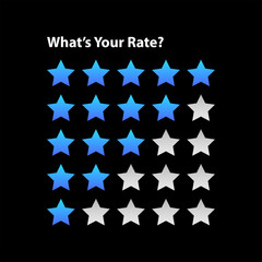 rating blue star for review app illustration vector 