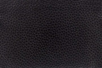 Closeup surface black leather texture background