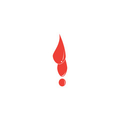 Fototapeta premium Blood logo template vector icon illustration